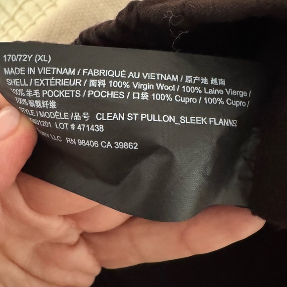 THEORY 100% Virgin Wool Wide Leg Clean St Pull On Sleek Flannel Brown Pants NWT - Picture 7 of 8